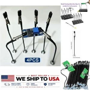 Soldering Third Hand with Magnetic Base, Flexible Arms PCB Holder for