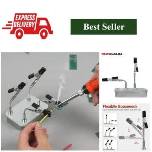 NEWACALOX Soldering Helping Hands 4 Magnetic Flexible Arm PCB Welding Assistant